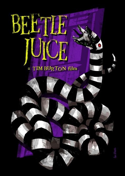 Beetlejuice Poster, Happy 30th Anniversary, Tim Burton Beetlejuice, Beetlejuice Movie, Tim Burton Art, Tim Burton Films, American Comedy, Tim Burton Movie, Art Appliqué