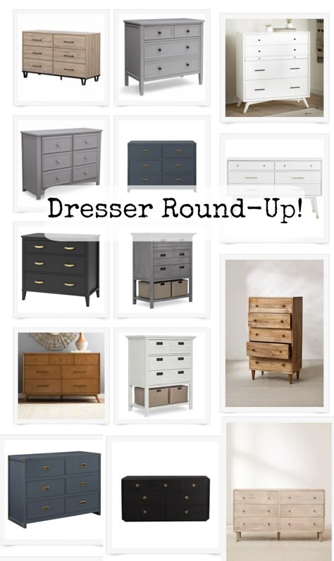 Affordable Dresser Round-Up! | Nesting with Grace | Using dressers in my bedroom is still my favorite way to organized my clothing and have place to display plants, lighting, and some home decor! I'm sharing my favorite budget dressers for your master or kids room! #furniture #bedroom #organization Dresser Boys Room, Boys Dressers, Affordable Dresser Furniture, Affordable Dresser, Little Boys Room Dresser, West Elm Teen Dresser, Kids Dressers Boys, Child Size Dresser, White Wash Dresser