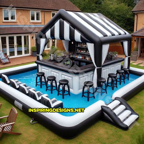 Why settle for ordinary when you can turn your backyard into an extraordinary oasis? Inflatable pool bars are here to shake things up, blending the ultimate relaxation of floating in the water with the fun of enjoying your favorite drinks. Imagine sitting in an inflatable pool while perched at a bar—yes, it’s as fabulous as … Small Bbq Area, Summer Backyard Party, Summer Backyard Parties, Pool Bars, Small Bbq, House Party Ideas, Movie Party Ideas, Backyard Movie Party, Pool Architecture