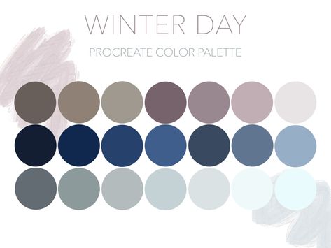 Winter day color palette for procreate Snow Leopard Color Palette, Winter Color Palette Clothes, Day Color Palette, Winter Colour Palette, Winter Wonderland Outfit, Color Palette For Procreate, Procreate Color Palette, Winter Color Palette, Colour Inspiration