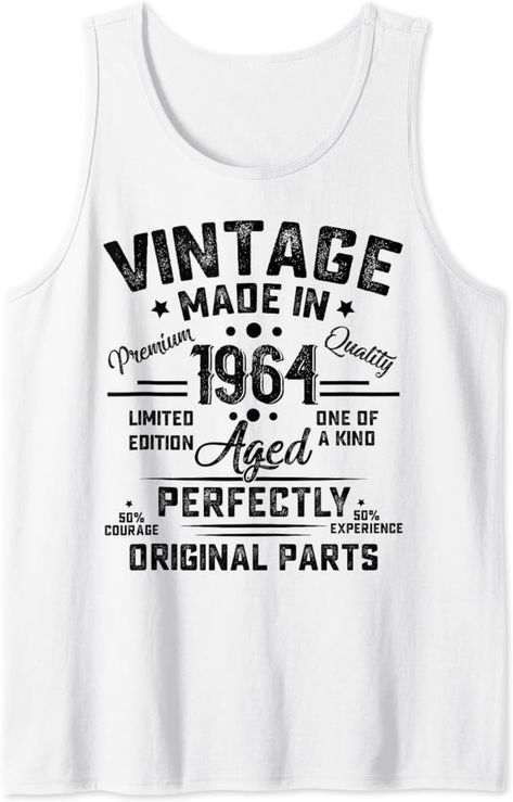 60th Birthday Decorations Men Funny 1963 60 Birthday Tank Top : Amazon.co.uk 60th Birthday Decorations, 60 Birthday, Birthday Tanks, Top Clothing, 60th Birthday, Boy Birthday, Birthday Decorations, Shoes Jewelry, Girl Birthday