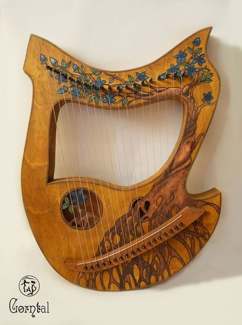 Dnd Instruments, Lyre Instrument, Ciel Black Butler, Ocarina Music, Homemade Instruments, Dnd Items, Instruments Art, C Major, Folk Instruments