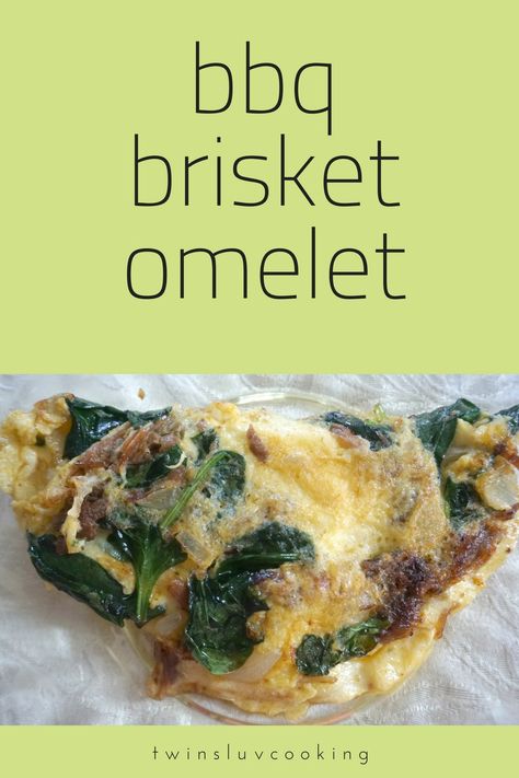 Brisket And Eggs Breakfast, Brisket Breakfast Recipes, Pjs Family, Breakfast Omelet, Spinach Omelette, Spinach Omelet, Breakfast Omelette, Hot Cheese, Bbq Brisket