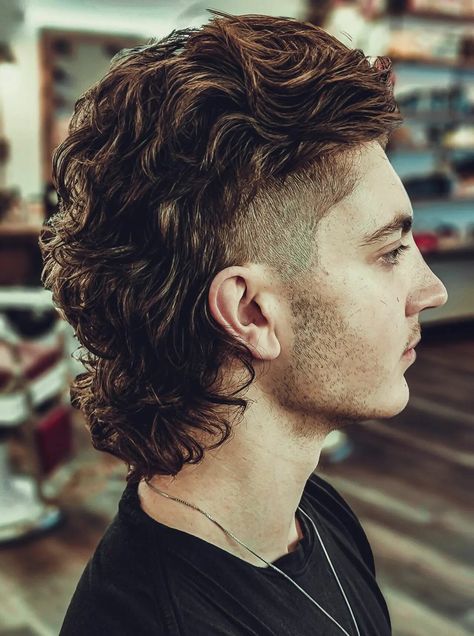 Modern Mullet Haircut, Loose Perm, Neon Hair Color, Mullet Haircuts, Mullet Fade, Mens Haircuts Short Hair, Men Haircut Curly Hair, Mullet Haircut, Modern Mullet