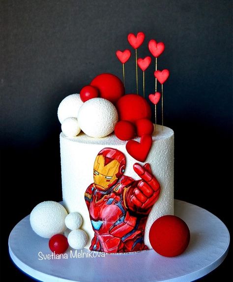 Iron Man Cake, Flash Cake, Ironman Cake, Whipped Cream Cakes, Marvel Cake, Superhero Birthday Cake, Cake For Husband, Man Cake, Sculpted Cakes