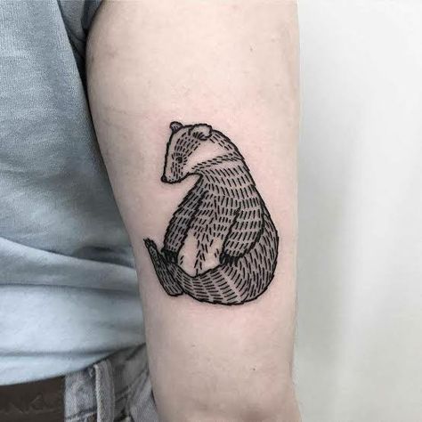 Badger tattoo. Honey badger. Simplistic. Simple. Honey Badger Tattoo, Badger Tattoo, Related Tattoos, Cage Tattoos, Belly Tattoos, Sketch Tattoo Design, Sketch Tattoo, R Tattoo, Honey Badger