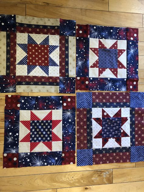 Red White And Blue Quilt Blocks, Military Quilts, White And Blue Quilt, Patriotic Patterns, American Flag Quilt, Baby Quilt Size, Easy Quilting, Quilt Blocks Easy, Flag Quilt