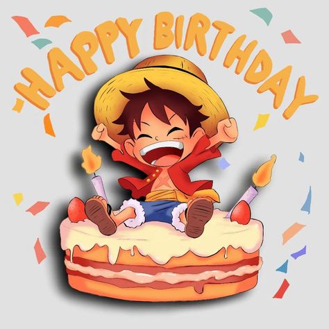 Happy Birthday Luffy, I don't draw cakes often . . . . . . . . . . . . #art #artoninstagram #artwork #digitalart #digitalartist #digitalillustration #fanart #onepiece #onepiecefanart #monkeydluffy #luffy #luffyfanart Happy Birthday Luffy One Piece, Draw Birthday Art, Happy Birthday Anime Art, Luffy Birthday, Happy Birthday Luffy, Happy Birthday Drawing, One Piece Birthday, Anime Happy Birthday, Cow Print Birthday