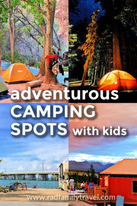 Wanting to add more outdoor travel adventures to your trip plans this year? We’ve camped and glamped and we love both kinds of experiences. Both can offer divine outdoor family adventure travel memories. Here are some of the best camping spots with kids and teens on beaches, in the mountains and in between, plus fantastic glamping resorts in America and world-wide. #campingwithkids #outdooradventure #traveldestinations #beach #mountains Family Glamping, Camping Family, Glamping Resorts, Road Trip Places, Glamping Site, Family Camping Trip, Camping Spots, Camping Activities, Adventure Camping