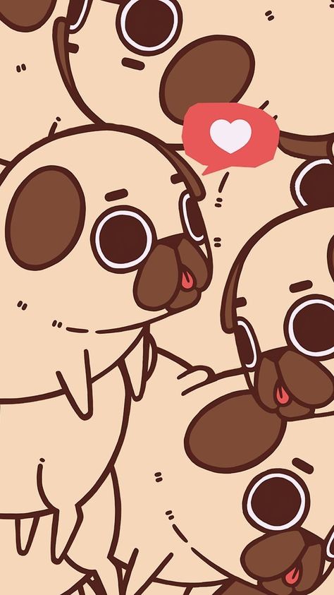 Perros <3 Wallpaper Pug, Animals Inspiration, Pug Wallpaper, Pug Art, K Wallpaper, Wallpaper Ipad, Wallpaper Tumblr, Trendy Wallpaper, Dog Wallpaper