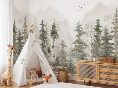 This Murals item by WOWmural has 236 favorites from Etsy shoppers. Ships from Hallandale, FL. Listed on Jul 15, 2024 Woodland Theme Playroom, Woodland Wallpaper Nursery, Cute Nursery Themes, Forest Toddler Room, Forest Theme Wallpaper, Forest Kids Bedroom, Woodland Bedroom Kids, Viking Nursery, Woodland Wall Mural