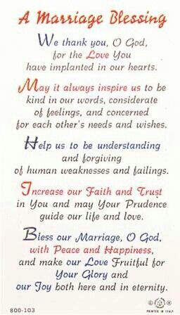 . Birthday Words For Husband, Quotes For Wedding, Marriage Blessing, Wedding Card Quotes, Catholic Marriage, Blessing Quotes, Wedding Prayer, Happy Anniversary Quotes, Wedding Blessing