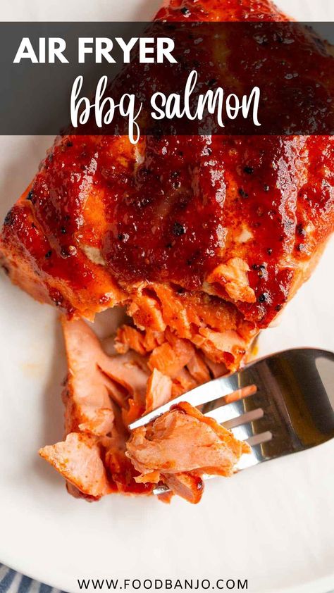 air fryer bbq salmon Easy Air Fryer Salmon, Bbq Salmon Recipes, Sockeye Salmon Recipes, Salmon In Air Fryer, Air Fryer Recipes Salmon, Air Fryer Fish Recipes, Bbq Salmon, Air Fryer Fish, Air Fryer Oven Recipes