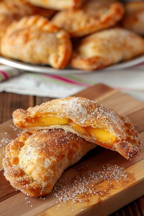 Fried Peach Cobbler Hand Pies, Peach Cobbler Hand Pies, Hand Peach Pies, Peach Hand Pies Canned Peaches, Easy Hand Pie Dough, Peach Filling For Hand Pies, Easy Hand Pie Recipes, Peach Pie Scones, Peach Pie Filling Desserts