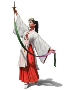 Japanese Priestess, Priestess Outfit, Hakama Trousers, Muromachi Period, Japanese Shrine, Shrine Maiden, Japanese Costume, White Kimono, Court Dresses