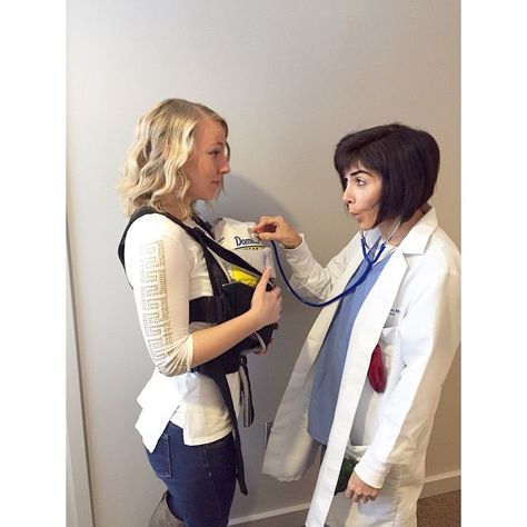 katerancourt on Instagram: “"What do you mean mah baby ain't got no heartbeat?!" #SugaMama #DoctorPepper #PunnyHalloween #ksainteriors” Office Couple, Boo Ideas, Pun Costumes, Epic Halloween Costumes, Punny Halloween Costumes, Halloween Costume Puns, Halloween Puns, Funny Clean, Clever Halloween