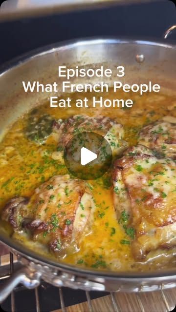 Corre Larkin on Instagram: "Episode 3 of my Series : What French people Eat at Home. This is a creamy mustardy Dijon dish called Chicken Gaston Gerard and it’s so good! #cooking #easyrecipe #homecook #dinner #eating #homecooking #cookingtime #foodie #foodies #goodfood #recipeshare" Chicken Gaston Gerard, December Meals, Salmon Meatballs, Slow Cooker Bbq Ribs, Peasant Food, Eat At Home, Yummy Chicken, French Recipes, French People