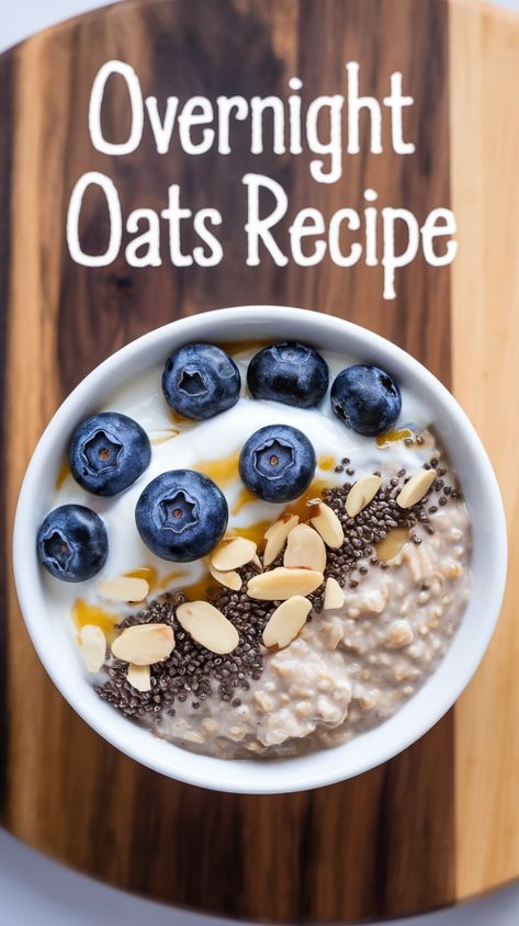 Discover the secret to perfect overnight oats with these expert tips! Use old-fashioned rolled oats or soak steel-cut oats longer to avoid sogginess. Maintain a balanced liquid-to-oats ratio. Prep oats in lidded jars and soak them for at least 4-5 hours or overnight. Top with nuts and fresh fruit before eating, and add chia seeds for creaminess. Use non-dairy milk for a dairy-free option and suitable oats for gluten-free. Store in the fridge for up to five days. Share your recipe! #HealthyBreakfast #OvernightOats Soak Oats Overnight, Overnight Soaked Oats Recipes, Dairy Free Overnight Oats, Basic Overnight Oats Recipe, Delicious Overnight Oats, Egg Tart Recipe, Oreo Milkshake Recipe, Steel Cut Oats Recipe, Peanut Butter Overnight Oats