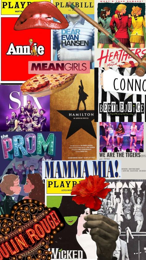 Musical Theatre Background, Theater Collage, Kate Aesthetic, Theater Wallpaper, Broadway Themed Room, Personality Crisis, Broadway Aesthetic, Musical Theatre Humor, Musical Wallpaper