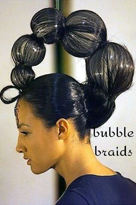 Bubble Braids are one of the most popular hairstyles worn by women all over the world. African American women are also much fond of these styles. So, we have created a mega-collection of this hairstyle and presented in front of you to help you become more stylish and beautiful. #bubblebraids #africanamericanhairstyles #braids #puffybraids #puffhairstyles Cosmetology Tips, High Fashion Hair, Competition Hair, Avant Garde Hair, Couture Hairstyles, Bubble Braids, Ball Hairstyles, Editorial Hair, Wacky Hair