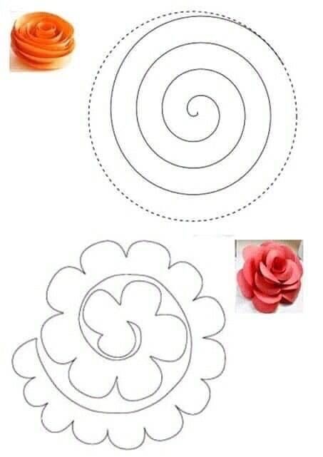 Paper Flower Printable Templates, Paper Flower Patterns, Diy Flores, Paper Flower Crafts, Paper Flower Template, Handmade Flowers Paper, Paper Flowers Craft, Fabric Flowers Diy, Paper Flower Tutorial