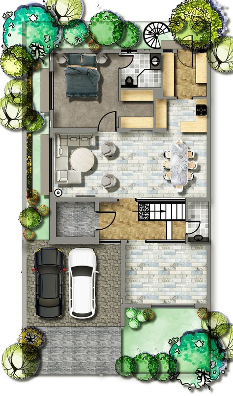 Rendering of floor plan using Adobe Photoshop,  Please click on the link if you need work like this Floor Rendering Plan, Architecture Floor Plan Render Photoshop, Photoshop Rendered Plans Interior, Rendered Plans Architecture, Floor Plan Rendered Markers, Rendered Floor Plan Photoshop, Interior Design Drawings Floor Plans, Architectural Plan Rendering, Photoshop Plan Render