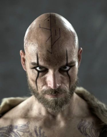 Rune Tattoos, Russian Prison Tattoos, Viking Halloween Costume, Egyptian Cat Tattoos, Floki Vikings, Viking Makeup, Left Arm Tattoos, Vikings Tattoo, Vikings Tv Series