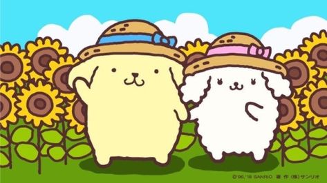 Pompompurin Official Art, Pom Purin, Neko Atsume, Hello Kitty Characters, Header Banner, Oh Deer, Little Twin Stars, Sanrio Characters, Macaroons