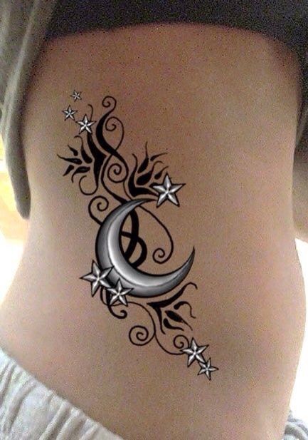 Tattoos Arm Mann, Wolf Tattoos For Women, Small Wolf Tattoo, Orca Tattoo, Stars Tattoo, Polynesian Tattoos, Star Tattoo Designs, Moon Tattoo Designs, Geometric Tattoos