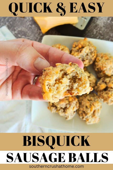 Bisquick Recipes Dinner, Bisquick Sausage Balls, How To Make Bisquick, Bisquick Sausage, Basic Dough Recipe, Sausage Balls Bisquick, Sausage Cheese Balls, Sausage Balls Recipe, Best Party Appetizers