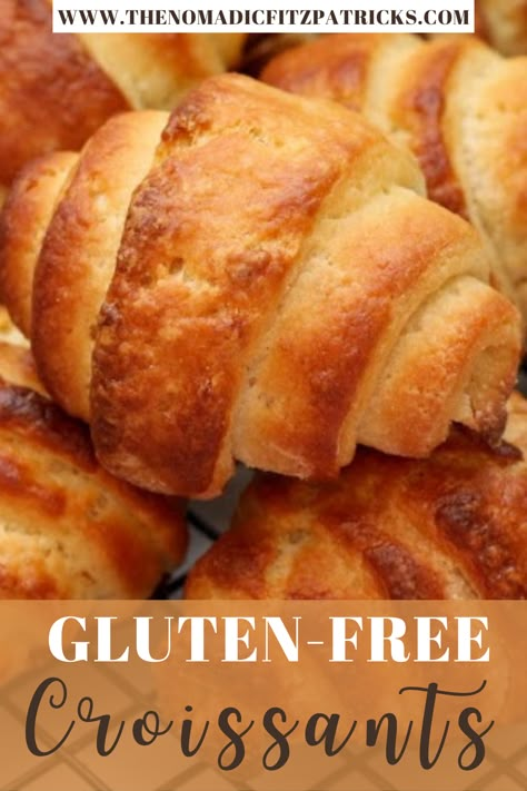 Gluten-Free Croissants Gluten Free Croissant, Croissants Recipe, Gluten Free Pastry, Gf Food, Croissant Recipe, Gluten Free Breads, Gluten Free Bakery, Gf Baking, Gf Bread