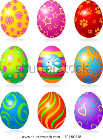 Nine fine painted eggs designed for Easter - stock vector Egg Vector, Alcohol Ink Crafts, Easter Clipart, Easter Egg Painting, Cute Easter Bunny, Egg Painting, Floral Craft, Egg Designs, Colorful Christmas Tree