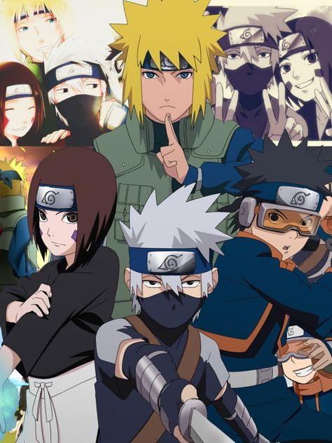 Old Team 7 Naruto Mobile, Team Minato, Rin Nohara, Madara Wallpaper, Kakashi And Obito, Naruto Minato, Naruto Vs Sasuke, Naruto Teams, Kushina Uzumaki