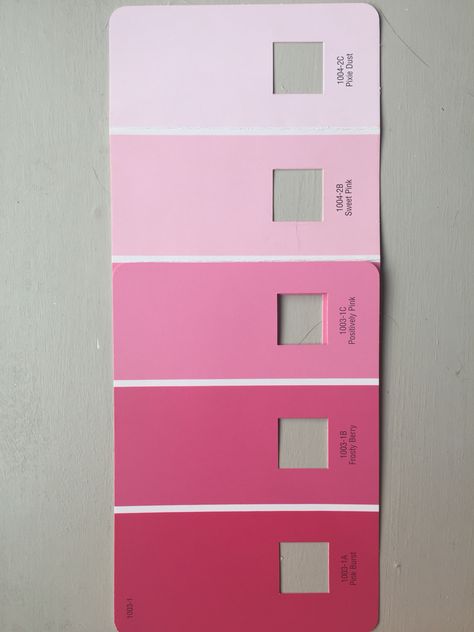 valspar pink ombré paint swatches Pink Colour Room Bedrooms, Pink Paint Accent Wall, Bubblegum Pink Paint, Shades Of Pink Paint Bedroom, Pink Paint Shades, Dark Pink Wall Paint, Light Pink Bedroom Walls Paint Colors, Barbie Pink Paint Color, Pink Room Painting