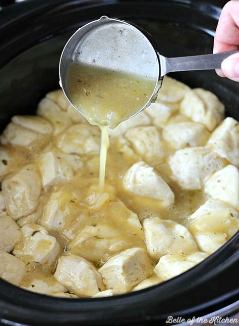 An easy version of the comfort-food classic that simmers away all day in the crockpot.: Crockpot Recepies, Beginner Cooking, Slow Cooker Chicken And Dumplings, Slower Cooker, Chicken Crockpot Recipes Healthy, Crockpot Chicken And Dumplings, Chicken Dumplings, Easy Slow Cooker Chicken, Yummy Salads