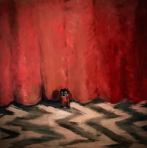 Vanessa Stockard’s Instagram photo: “k bombs Twin Peaks #vanessastockard #kevinthekittin #twinpeaks #lowbrow#pop#oilpainting”