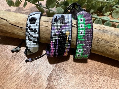 Nightmare before Christmas | Maleficent | Toy Story aliens | beaded loom bracelet | Disney

https://treasurecoastmacrame.etsy.com/listing/1718678617 Beaded Loom Bracelet, Toy Story Aliens, Disney Bracelet, Toy Story Alien, Loom Bracelet, Bead Loom Bracelets, Loom Bracelets, Maleficent, Loom Beading