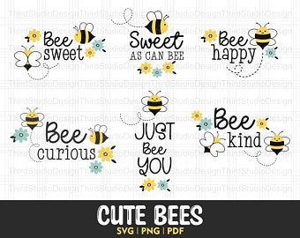 Bumble Bee Clipart, Black And White Bee, Bee Tumbler, Bee Quotes, Bee Svg, Bee Clipart, Sunflower Svg, How To Make Signs, Vector Cut