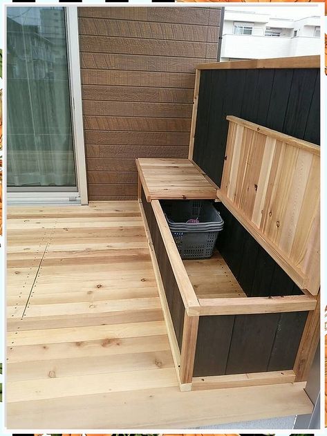 Looking for somewhere to store all of your outdoor gear? Check out our selection of outdoor storage benches! These benches are perfect for storing lawn furniture, pets, and other outdoor belongings. Balcon Mic, Yard Ideas Cheap, Outdoor Storage Bench, Deck Designs Backyard, Patio Storage, Apartment Patio Decor, Patio Diy, Patio Decorating Ideas On A Budget, Diy Yard