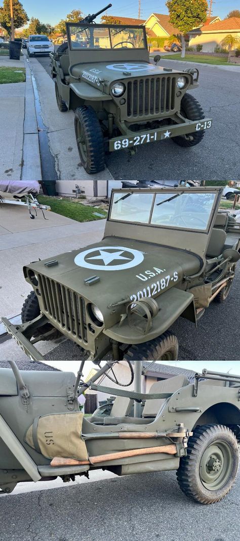 1942 Ford GPW Script w/ resin 50 cal- WWII WW2 Jeep Willys MB US Army USMC Ford Jeep 1942, Ford Gpw 1942, Barn Finds For Sale, 50 Cal, Military Jeep, Vintage Jeep, Willys Mb, Army Truck, Western Film