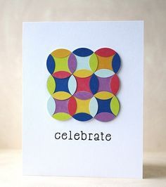 circle punch celebration by L. Bassen Birthday Card Invitation, Creative Birthday Cards, Invitation Diy, Circle Punch, Card Invitation, Punch Cards, Heart Cards, Card Challenges, Diy Invitations