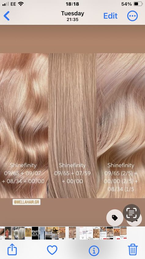 Shinefinity Formulas, Goldwell Toner Formulas Blonde, Honey Blonde Wella Formula, Aveda Honey Blonde Toner Formula, Beige Blonde Formula Wella, Wella Shinefinity Formulas, Goldwell Blonde Formula, Wella Shinefinity, Wella Hair Color