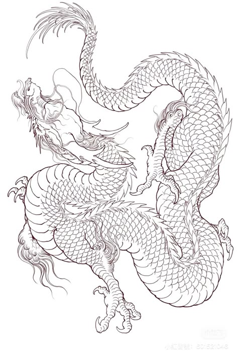 Dragon Tattoo Outline, Arte Hippy, Dragon Tattoo Drawing, Japanese Dragon Drawing, Dragon Tattoo Sketch, Minimal Tattoo Designs, Chinese Dragon Art, Minimal Tattoo Ideas, Asian Dragon Tattoo