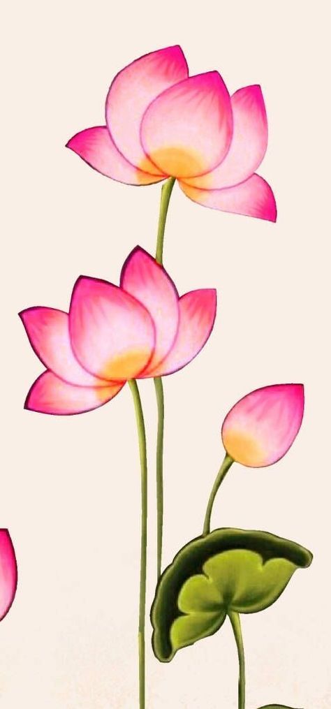 Lotus Mural Painting, Pichwai Lotus Sketch Outline, Indian Lotus Painting, Lotus Painting On Fabric, Pichwai Paintings Lotus, Pichwai Art Paintings, Lotus Drawing, Fabric Colour Painting, Flower Pattern Drawing