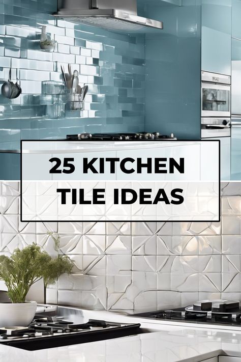 25 kitchen tile ideas featuring sleek blue and white backsplash tiles. Two Tone Kitchen Cabinets Color Combinations Backsplash Ideas, Modern Kitchen Backsplash 2024, Unique Kitchen Backsplash Ideas Creative, Modern Kitchen Tile Backsplash, Two Tone Kitchen Cabinets Color Combinations, Soapstone Tile, Tile Over Tile, Kitchen Tile Ideas, Tiling Ideas