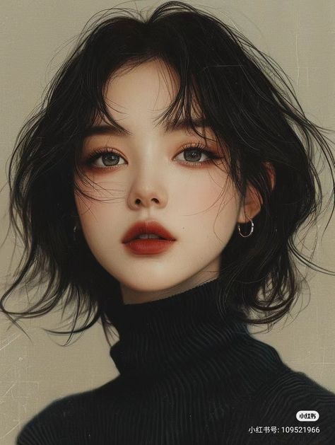 Female Pose Reference Portrait, Asian Face Reference, Female Reference Face, Girl With Short Hair Drawing, Portrait Reference Female Faces, Korean Girl Drawing, Asian Girl Drawing, Human Face Drawing, Reference Photos For Artists