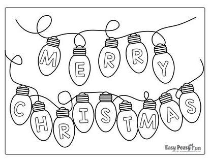 Free Printable Christmas Coloring Pages - My Amusing Adventures Christmas Lights Drawing, Christmas Coloring Pages For Adults, Free Printable Christmas Coloring Pages, Merry Christmas Coloring Pages, Christmas Tree Ornament Crafts, Easy Christmas Drawings, Xmas Drawing, Free Christmas Coloring Pages, Christmas Coloring Sheets