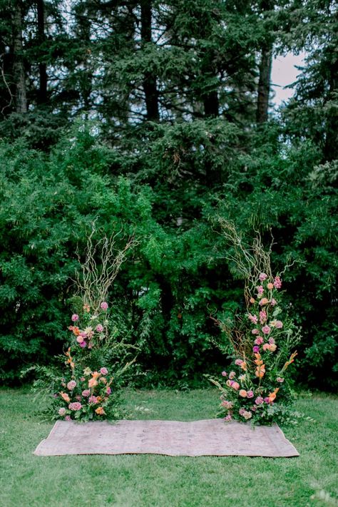 Half Arch, Winnipeg Wedding, Wedding Ceremony Arch, Flowers And Greenery, Arch Flowers, Lakeside Wedding, Clear Lake, Ceremony Arch, Ceremony Flowers