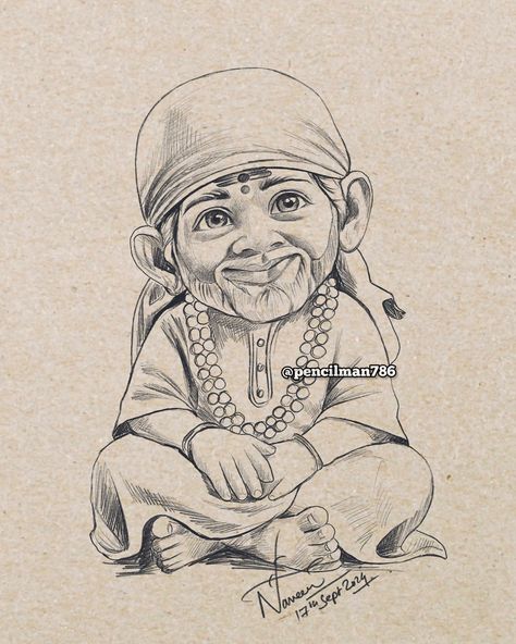 Bal roop of Sai Baba 🙏🥹 Bolo Jai Sainath ! #BalSaiBaba Pencil Artwork of #SaiBaba Dive into the divine childhood of Sai Baba! 🌟 This artwork captures the essence of a young Sai Baba, radiating purity, wisdom, and an aura of love that transcends time. Join us in celebrating the legacy of Sai Baba, whose teachings of love, selflessness, and unity continue to guide us. Share your thoughts and let’s spread his teachings of peace and harmony! 🙏 #SaiBaba #DivineChildhood #Inspiration #ArtWit... Sai Baba Painting, Doremon Nobita, Krishna Sketch, Ice Aesthetic, Pencil Artwork, Photoshop Tutorial Design, Indian Art Paintings, Sai Baba, God Art