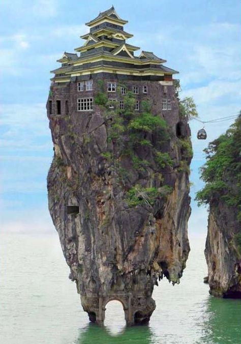 Digital Crazy Houses, Unusual Homes, Halong Bay, House On The Rock, Amazing Buildings, A Castle, Palawan, Maui Hawaii, Hanoi